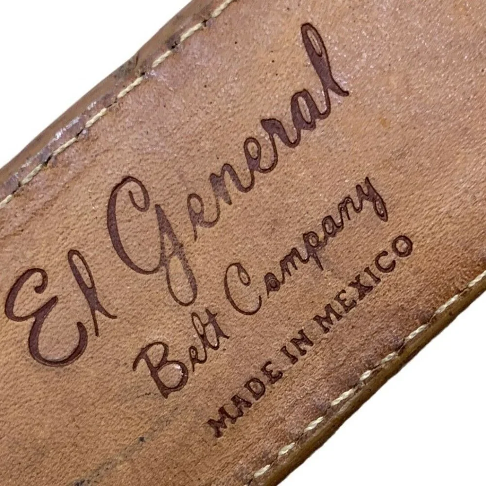 El General Mexico Western Belt sz 30‎ Tan Ostrich